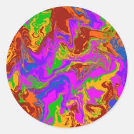 Brain Porridge in Abstrakt Runder Aufkleber