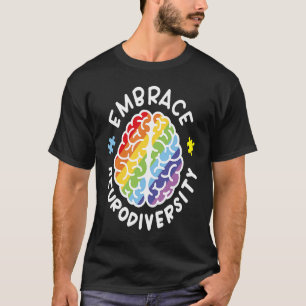 Brain Puzzle Piece Autismus Bewusstsein Embrace Ne T-Shirt