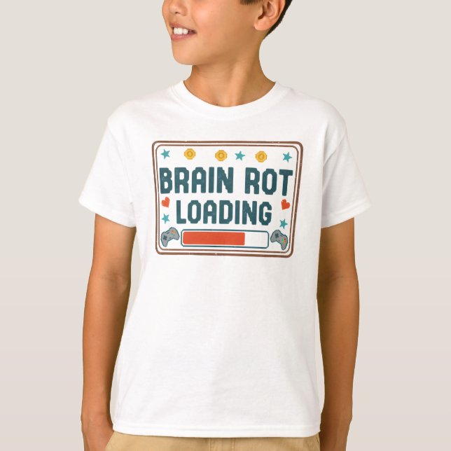 Brain Rot Lade-Gamer  T-Shirt (Vorderseite)