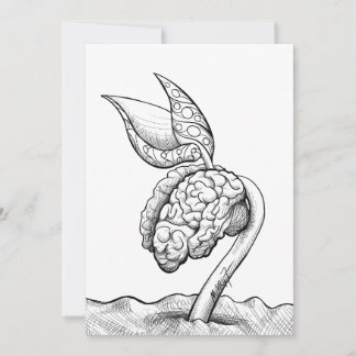 'Brain Stem' - 12x18-Kartendruck Dankeskarte