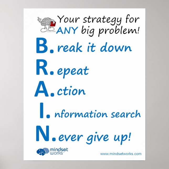 BRAIN Strategy Poster von Mindset Works (Vorne)