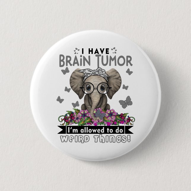 Brain Tumor Awareness Month Band Geschenke Button (Vorderseite)