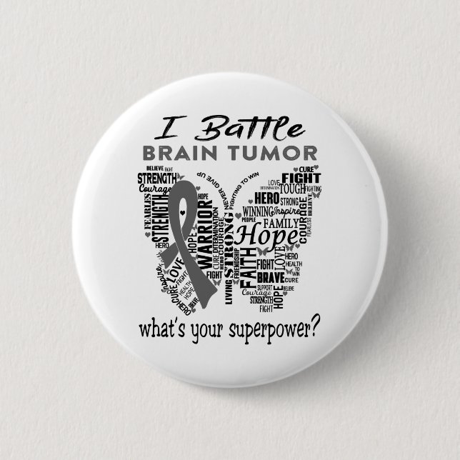Brain Tumor Awareness Month Band Geschenke Button (Vorderseite)