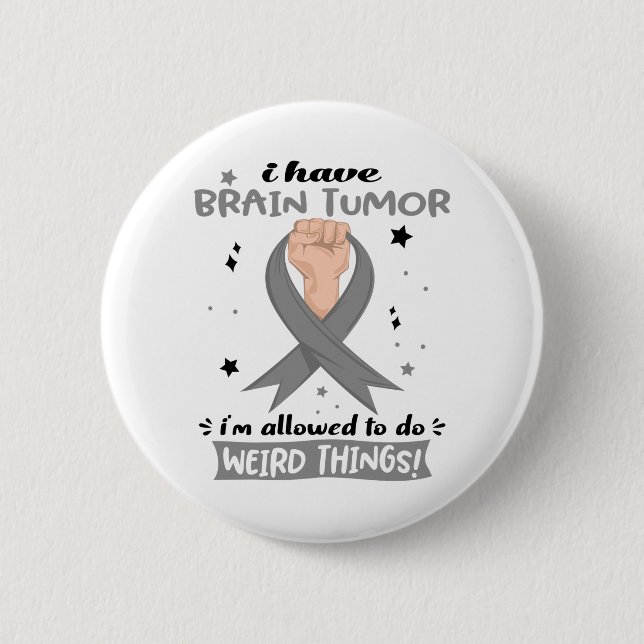 Brain Tumor Awareness Month Band Geschenke Button (Vorderseite)