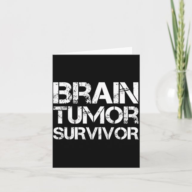 Brain Tumor Survivor For Brain Cancer Awareness Da Karte (Vorderseite)