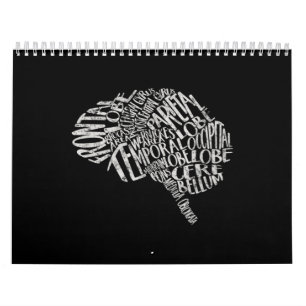 Brain Typography RN Neuroscience Kalender