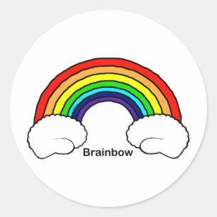 Brainbow Runder Aufkleber
