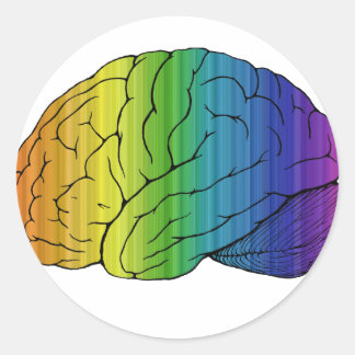 Brainbow Runder Aufkleber