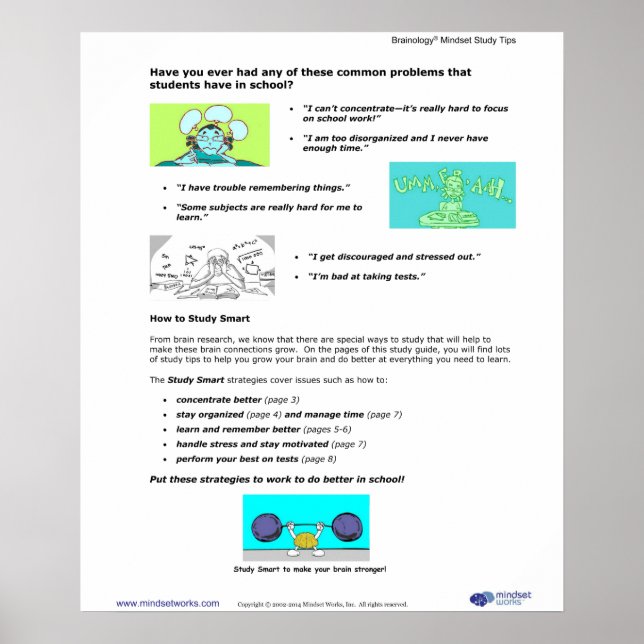 Brainology® Poster 2: Häufige Herausforderungen fü (Vorne)