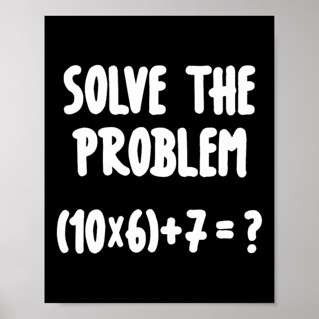 Brainrot 67 Meme 6-7 Funny Math Teacher  Poster (Vorne)