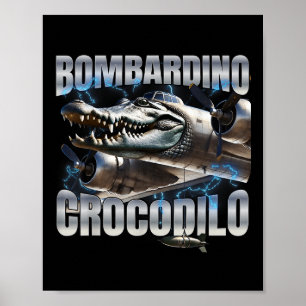 Brainrot Bombardino Crocodilo Poster