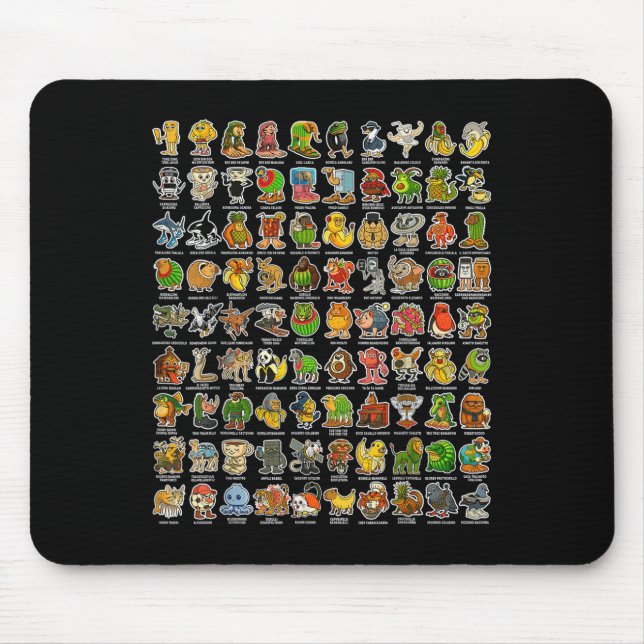 Brainrot Gen Z Funny Meme 90 Brainrot Char Mousepad (Vorne)