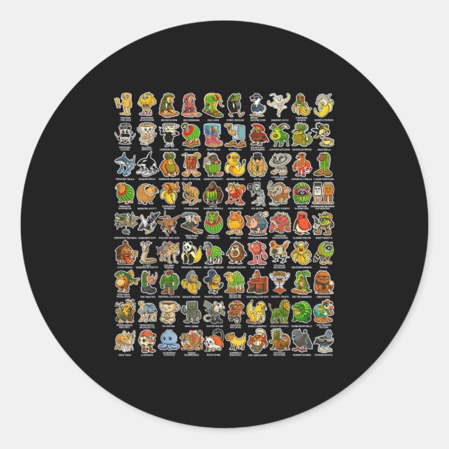 Brainrot Gen Z Funny Meme 90 Brainrot Char Runder Aufkleber (Vorderseite)