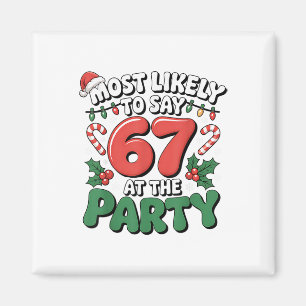 Brainrot Lustiges Weihnachten 67 Meme Weihnachten  Magnet