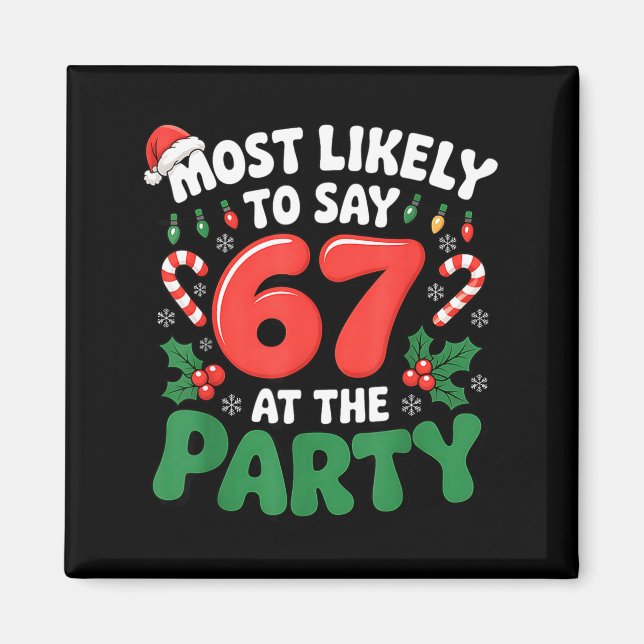 Brainrot Lustiges Weihnachten 67 Meme Weihnachten  Magnet (Vorne)