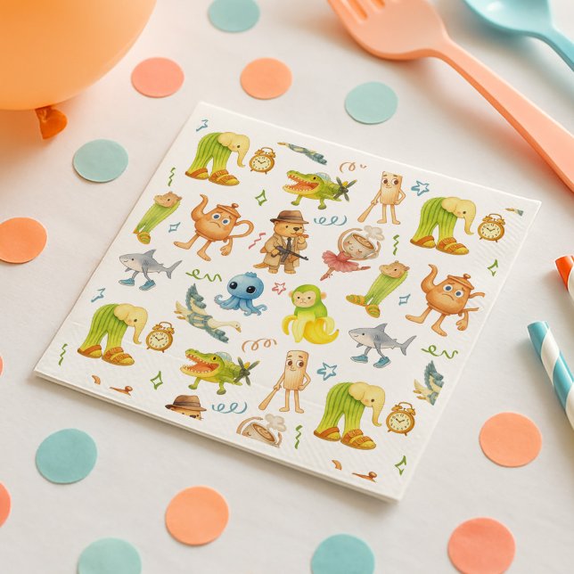 Brainrot Meme Birthday Party Serviette (Von Creator hochgeladen)