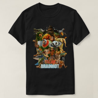 Brainrot Meme Chaos Collage T-Shirt