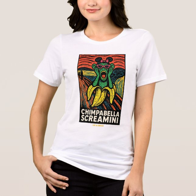 Brainrot POP Chimpabella Screamini Tri-Blend Shirt (Vorderseite)