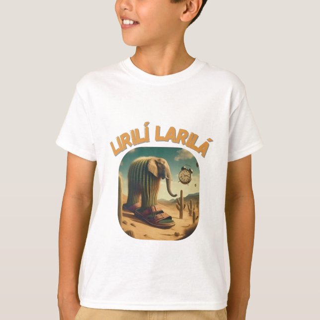 BrainRots Lirili Larila | Elephant with Cactus Bod T-Shirt (Vorderseite)