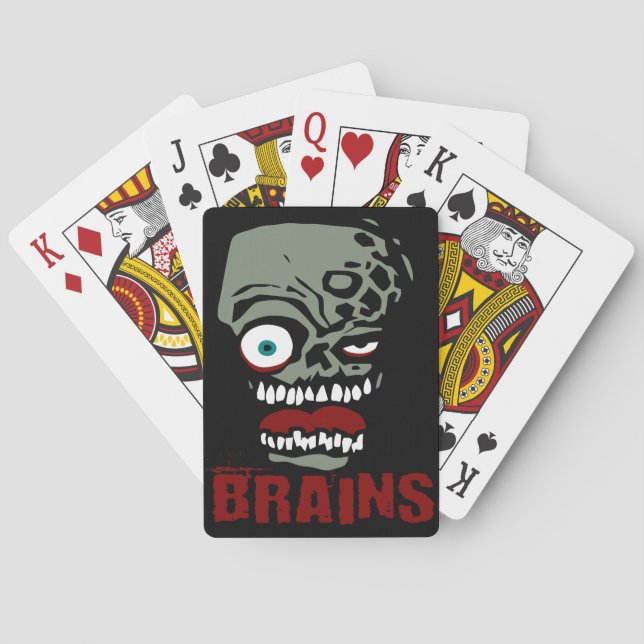 Brains Zombie Spielkarten (Rückseite)