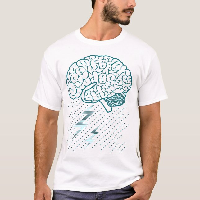 Brainstorm (Aquamarin) T-Shirt (Vorderseite)