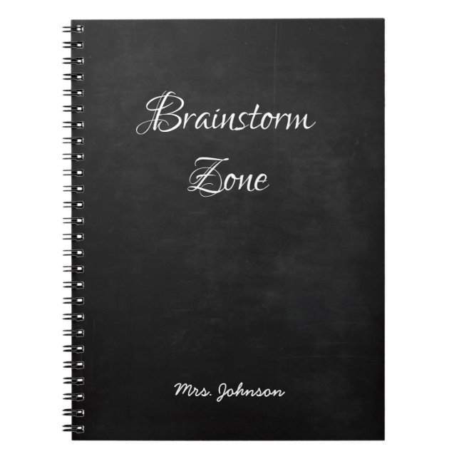 Brainstorm Zone Black Notebook Notizblock (Vorderseite)
