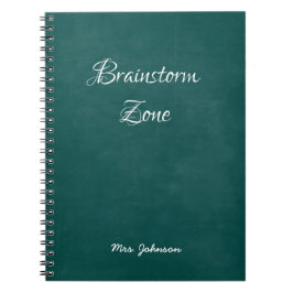 Brainstorm Zone Green Notebook Notizblock