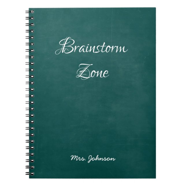 Brainstorm Zone Green Notebook Notizblock (Vorderseite)