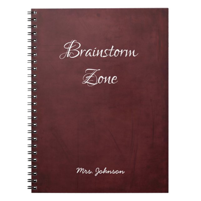 Brainstorm Zone Red Notebook Notizblock (Vorderseite)