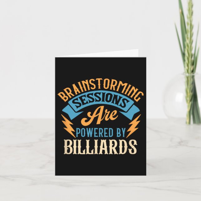 Brainstorming Sessions Billiards Enthusiast Karte (Vorderseite)