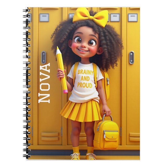 "Brainy and Proud" Locker Series - SpiralNotebook Notizblock (Vorderseite)