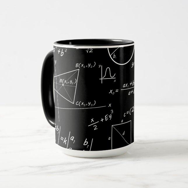 Brainy Black-Board-Kombination mit großer Tasse (Vorderseite Links)