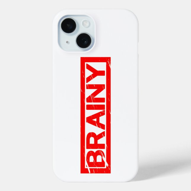 Brainy Briefmarke Case-Mate iPhone Hülle (Rückseite)