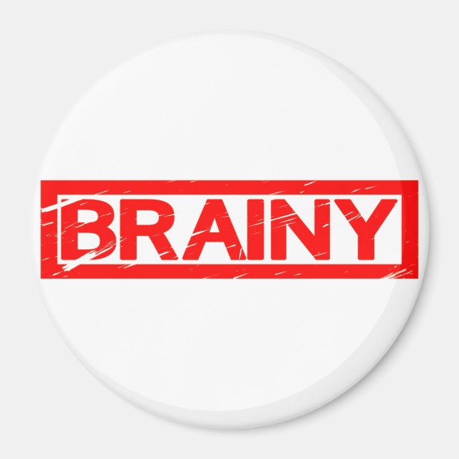 Brainy Briefmarke Magnet (Vorne)