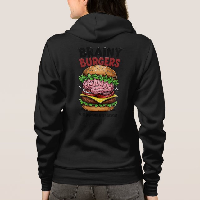 Brainy Burgers Adult Zip-Up Hoodie (Rückseite)