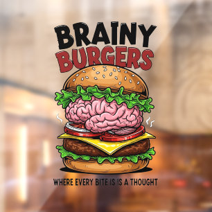 Brainy Burgers Fensteraufkleber