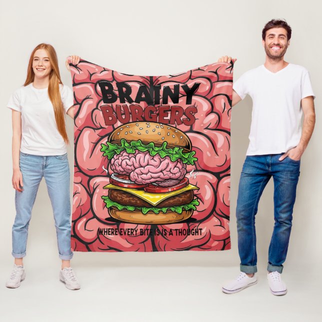 Brainy Burgers Fleece Blanket (Beispiel)