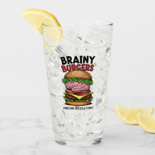 Brainy Burgers Glasbecher Glas