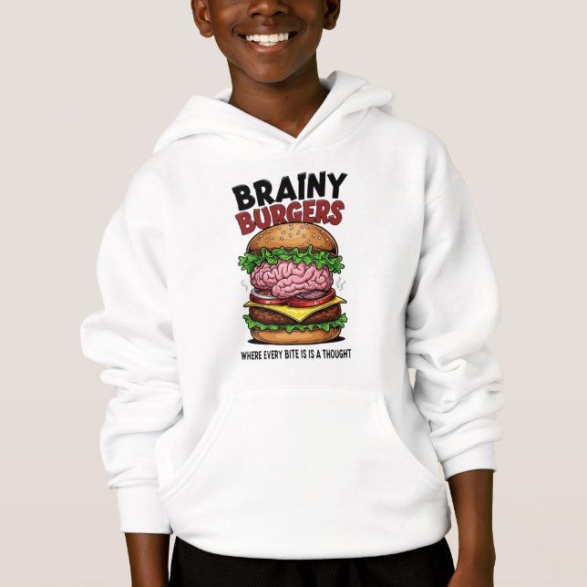 Brainy Burgers Kids' Hoodie (Vorderseite)
