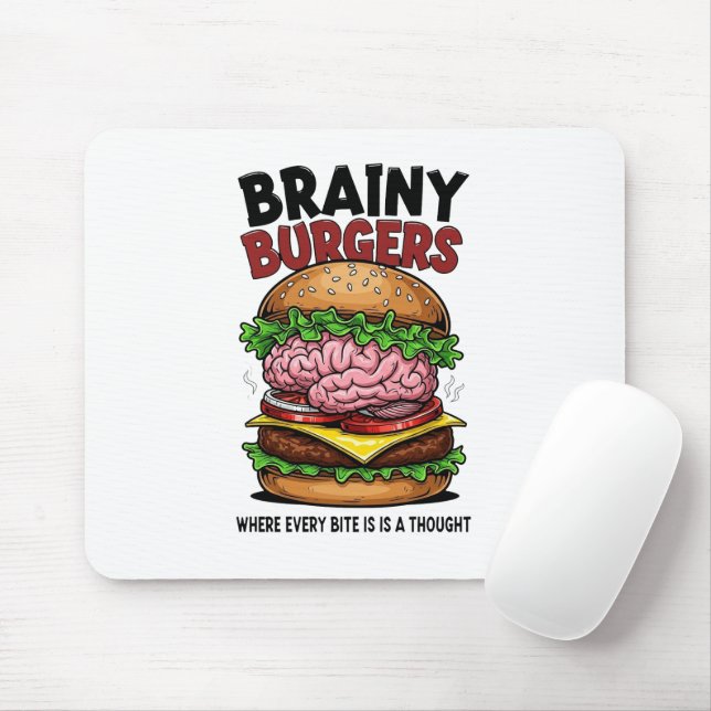 Brainy Burgers-Mauspad Mousepad (Mit Mouse)