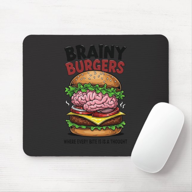 Brainy Burgers-Mauspad Mousepad (Mit Mouse)