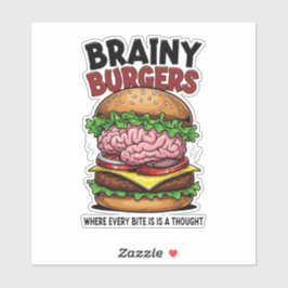 Brainy Burgers Vinyl-Aufkleber Aufkleber