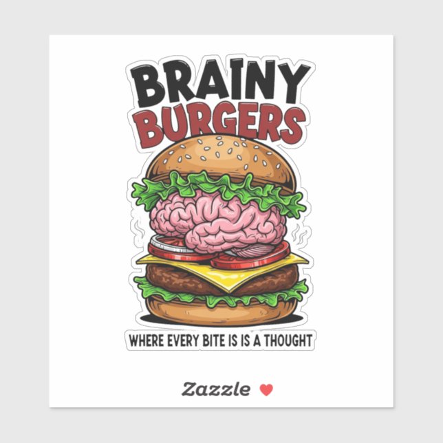 Brainy Burgers Vinyl Sticker (Blatt)