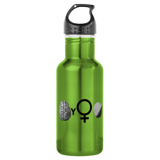 Brainy Girls Rock! Edelstahlflasche (Vorderseite)