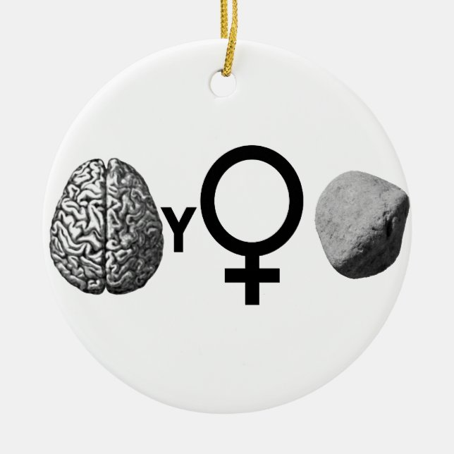 Brainy Girls Rock! Keramik Ornament (Vorne)