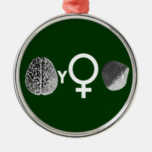 Brainy Girls Rock! Silbernes Ornament