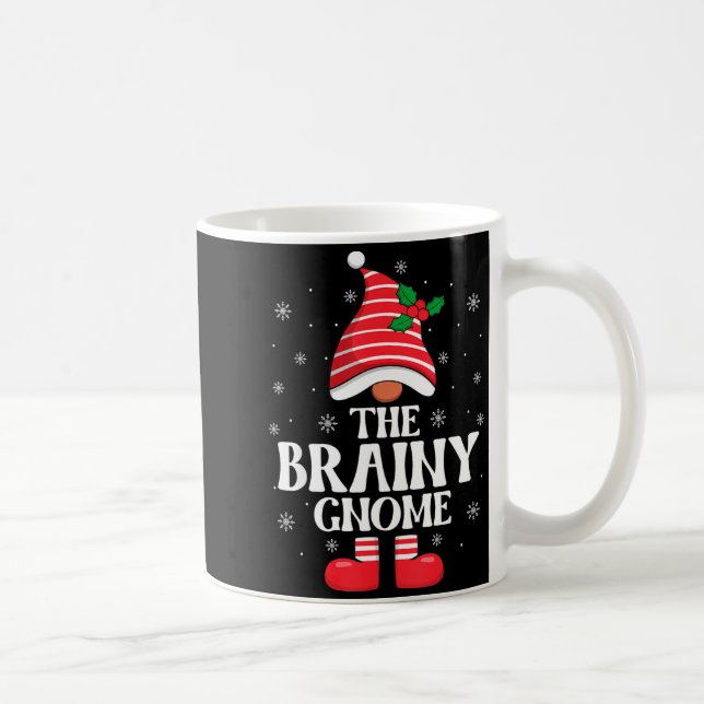 Brainy Gnome Christmas Family Matching Group Funny Kaffeetasse (Rechts)