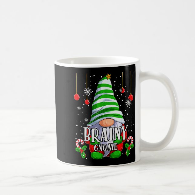 Brainy Gnome Christmas Pajamas Matching Family Gro Kaffeetasse (Rechts)