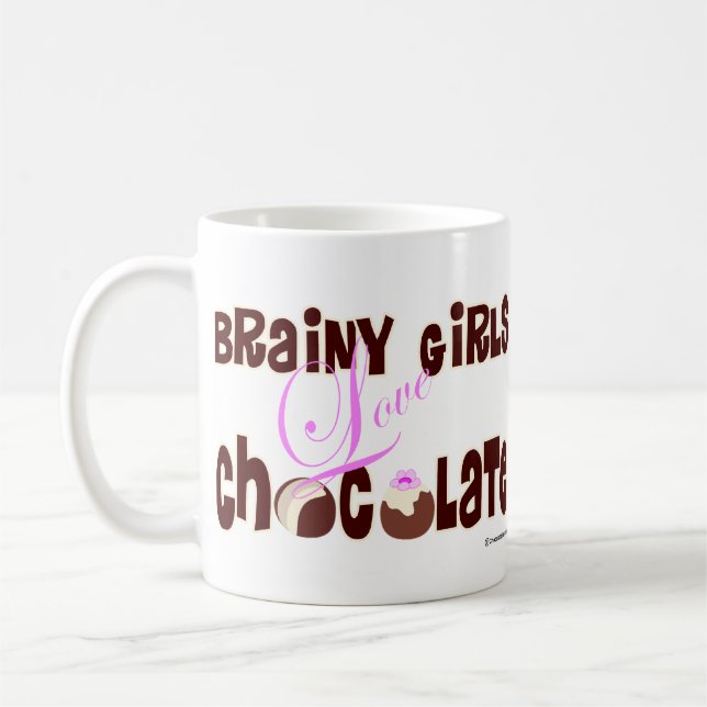 Brainy Mädchen-Liebeschokolade Tasse (Links)