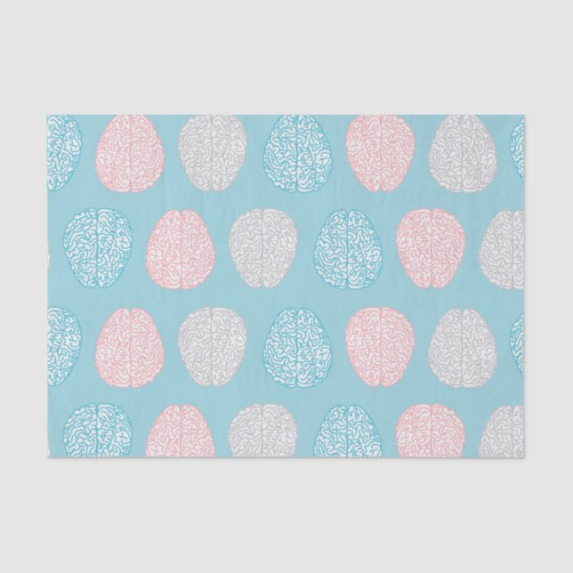 Brainy Pastellmuster (fantastische Pastellgehirne) Seidenpapier (Vorderseite)